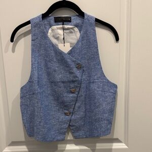 Zara Light Blue Textured Vest